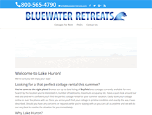 Tablet Screenshot of bluewaterretreats.com